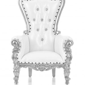 CE-2709: Baby Chris Royal Chair - White/Silver
